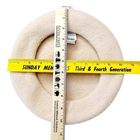 Pimkie Beret Hat Womens One Size Beret Biege Winter Cap Wool Blend New With Tags - Picture 13 of 15